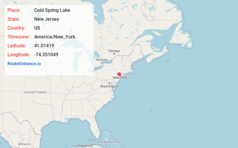 Map of Cold Spring Lake
