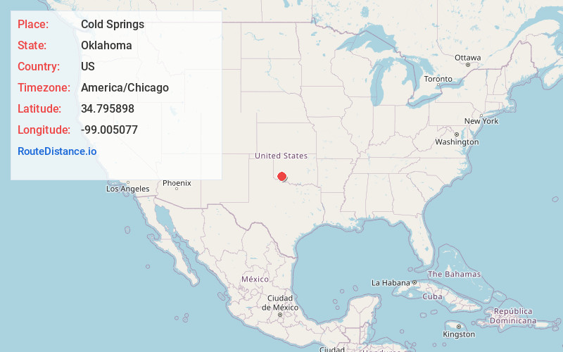 Map of Cold Springs