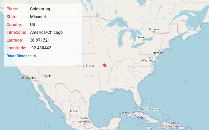 Map of Coldspring