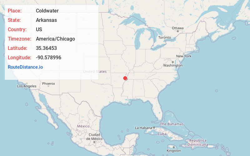 Map of Coldwater