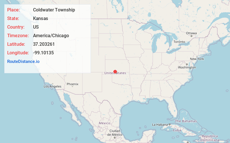 Map of Coldwater Township