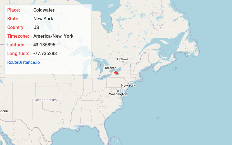 Map of Coldwater