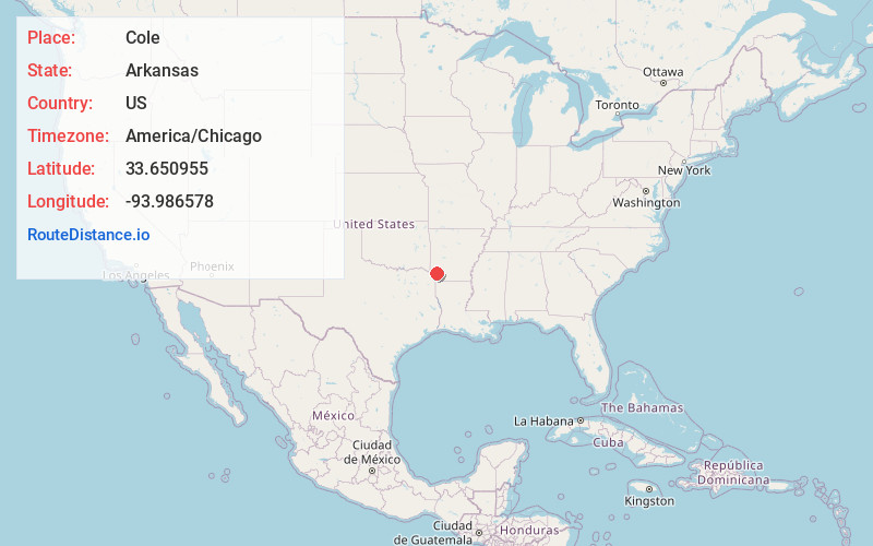 Map of Cole
