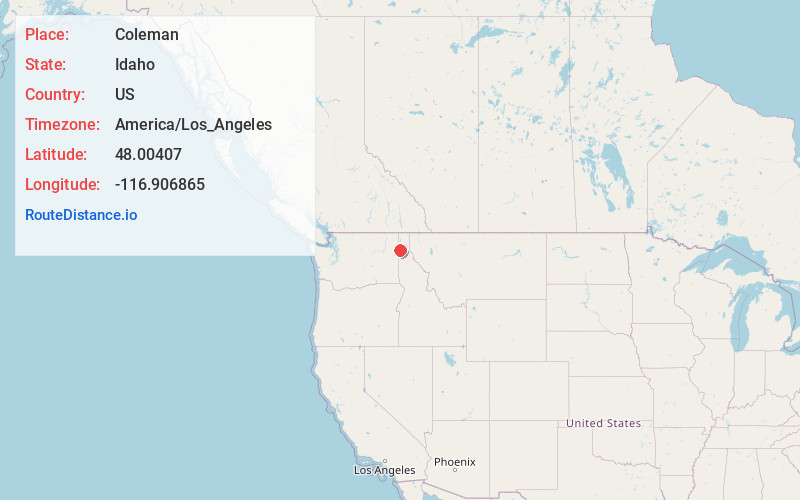 Map of Coleman