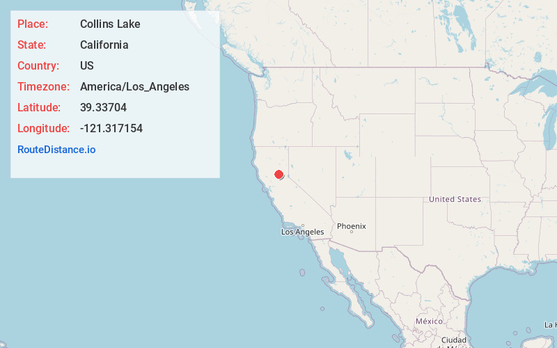 Map of Collins Lake