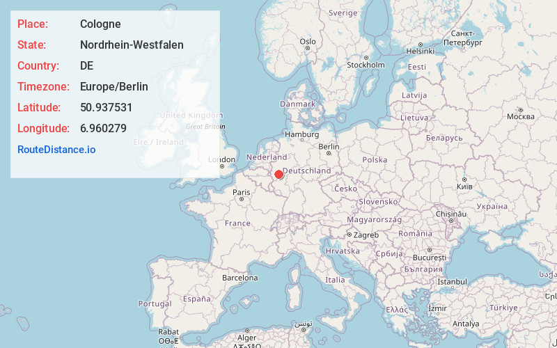 Map of Cologne