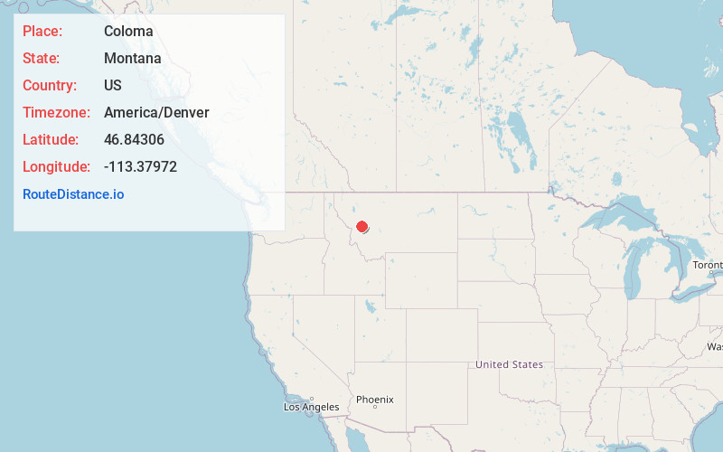 Map of Coloma