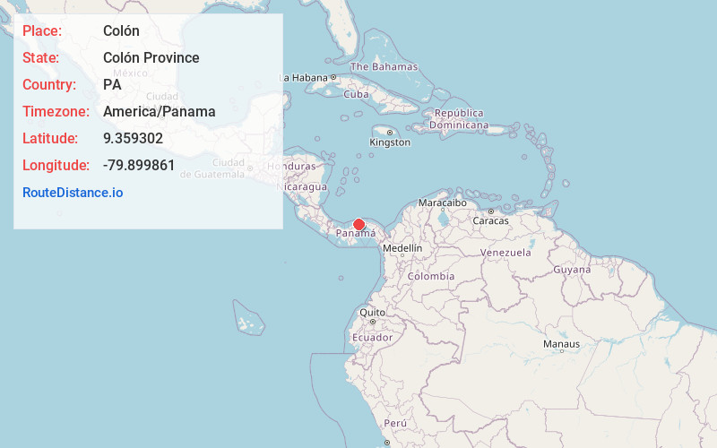 Map of Colón