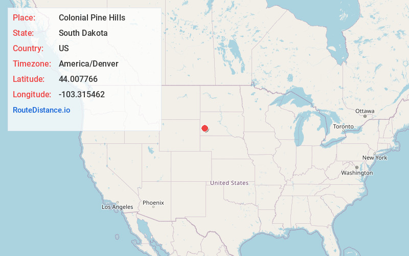 Map of Colonial Pine Hills