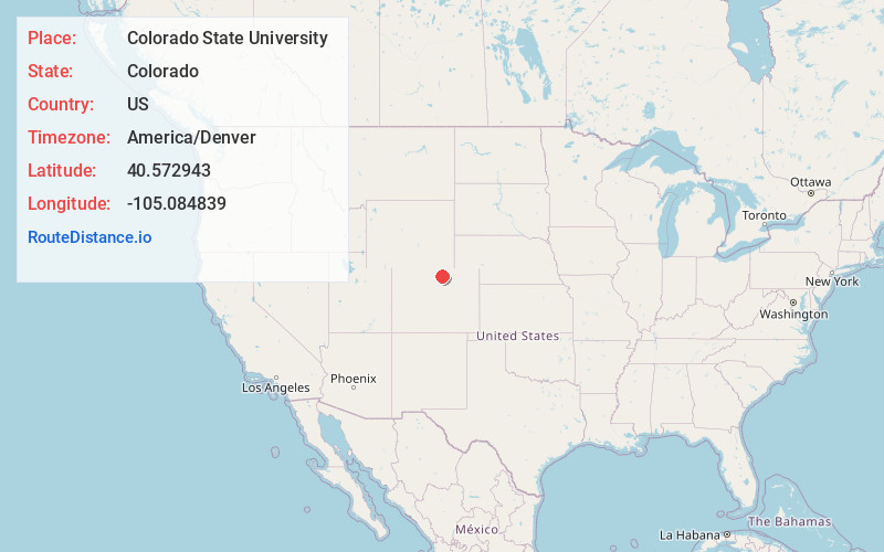 Map of Colorado State University