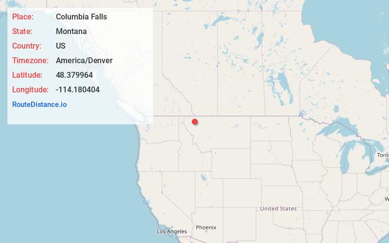 Map of Columbia Falls