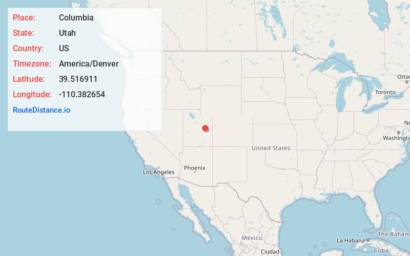 Map of Columbia