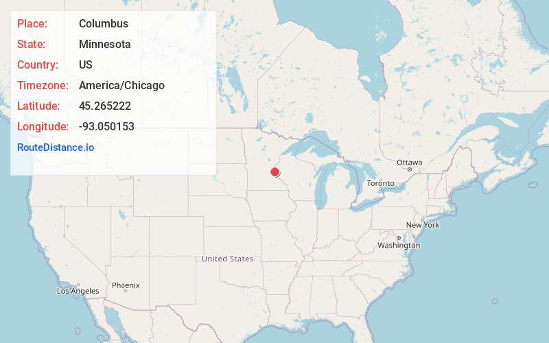 Map of Columbus