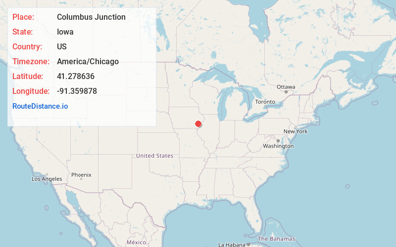 Map of Columbus Junction