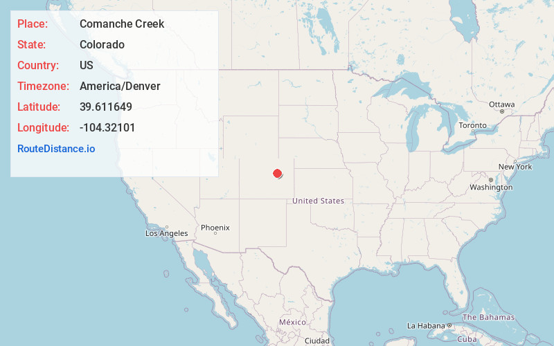 Map of Comanche Creek