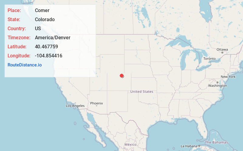 Map of Comer