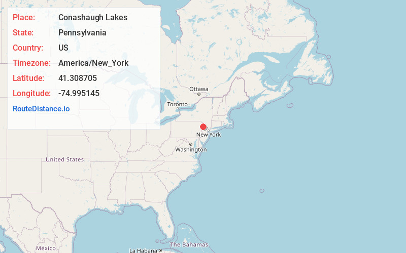 Map of Conashaugh Lakes
