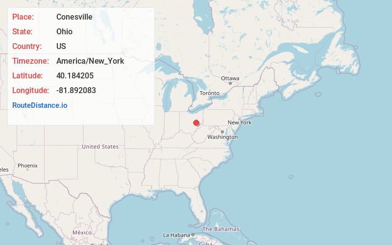 Map of Conesville