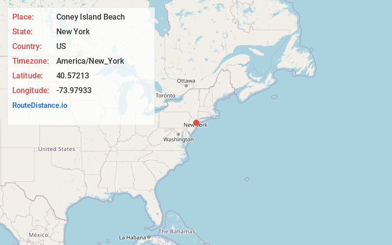 Map of Coney Island Beach