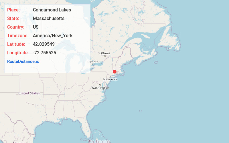 Map of Congamond Lakes