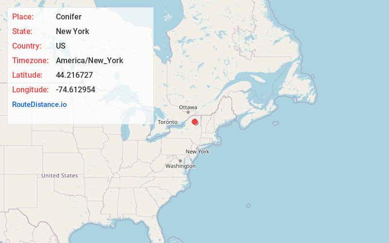 Map of Conifer