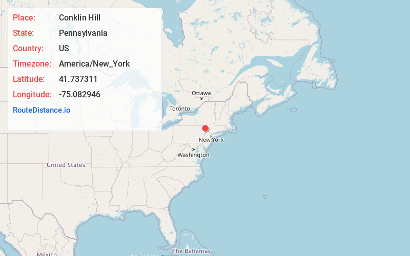 Map of Conklin Hill