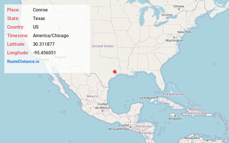 Map of Conroe