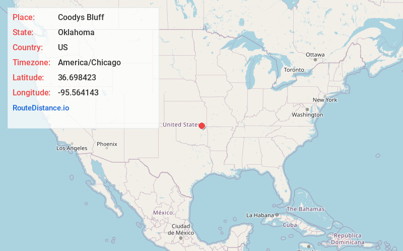 Map of Coodys Bluff