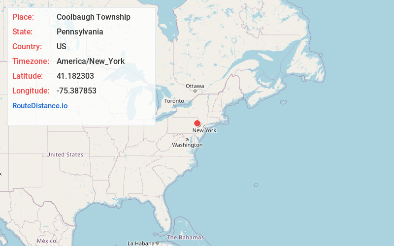 Map of Coolbaugh Township
