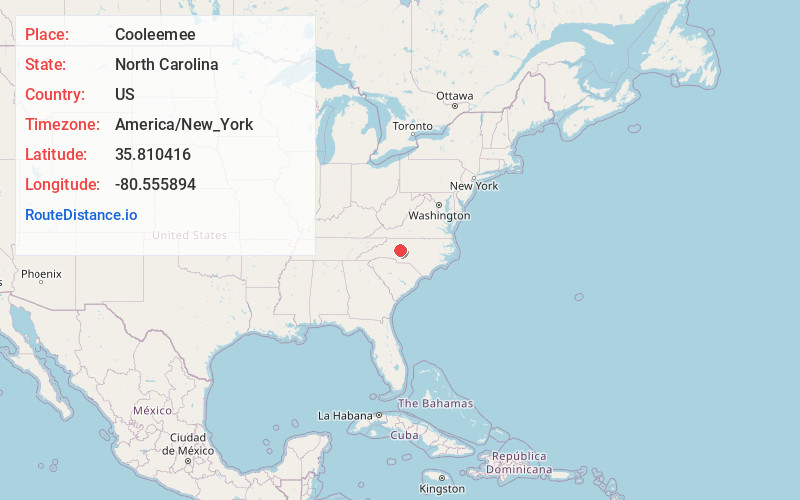 Map of Cooleemee