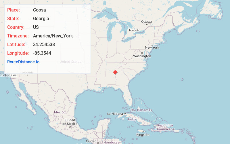 Map of Coosa