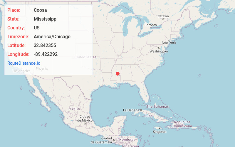 Map of Coosa