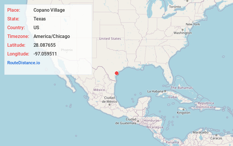 Map of Copano Village