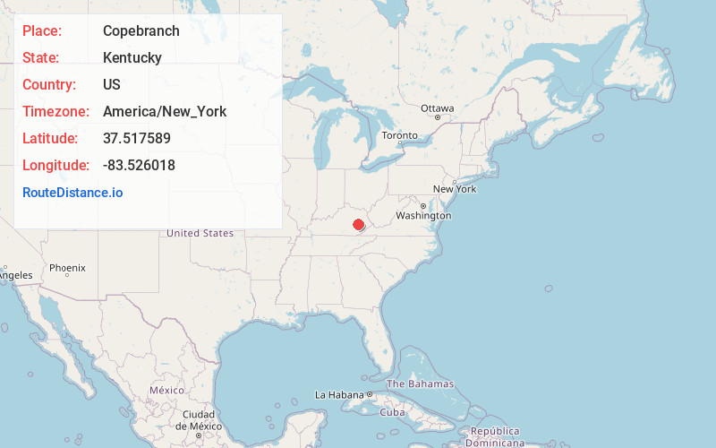 Map of Copebranch