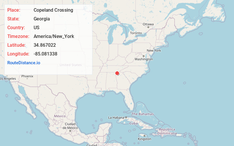 Map of Copeland Crossing
