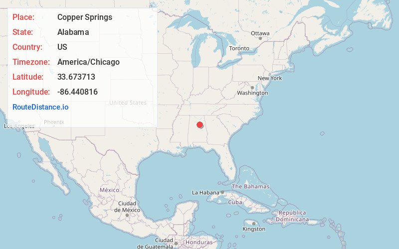 Map of Copper Springs