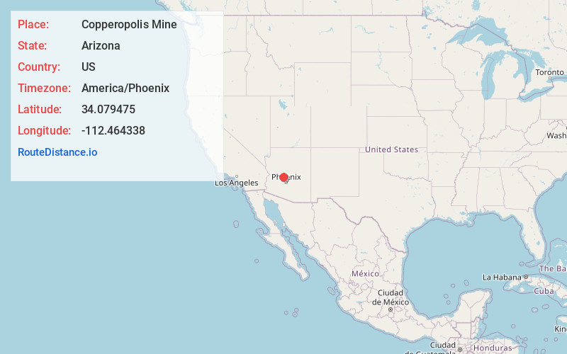Map of Copperopolis Mine