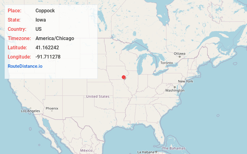 Map of Coppock