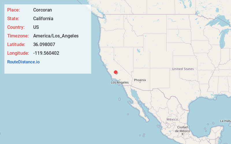 Map of Corcoran