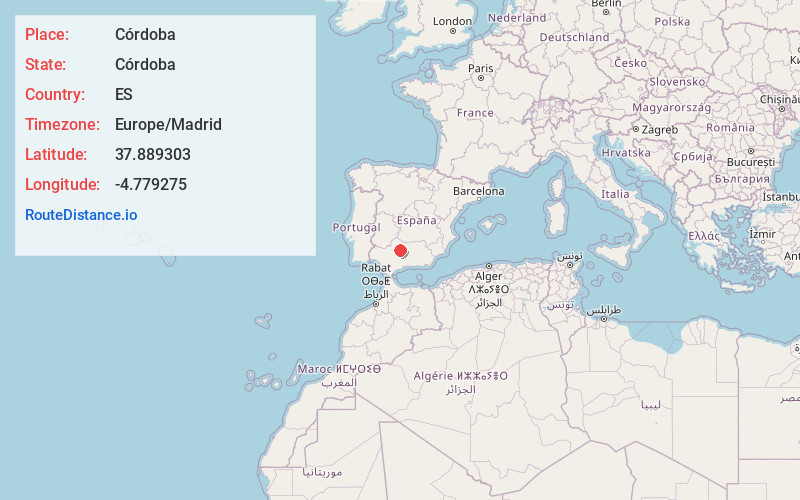 Map of Córdoba