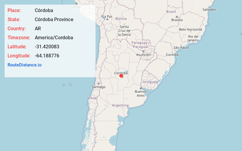 Map of Córdoba