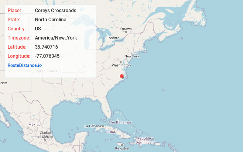 Map of Coreys Crossroads