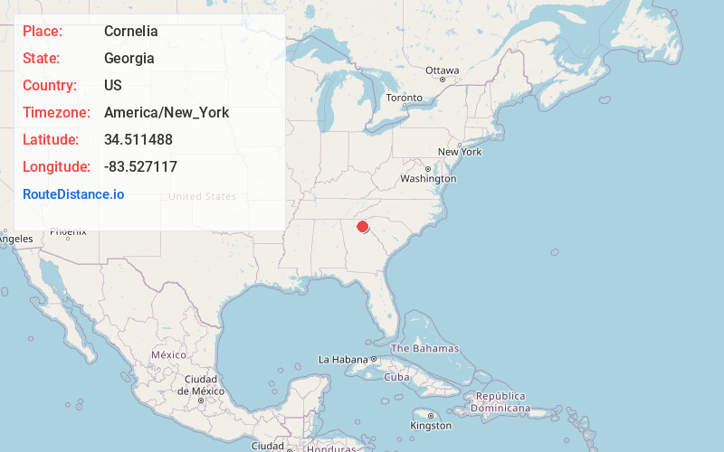 Map of Cornelia