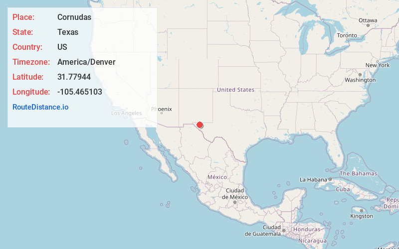 Map of Cornudas