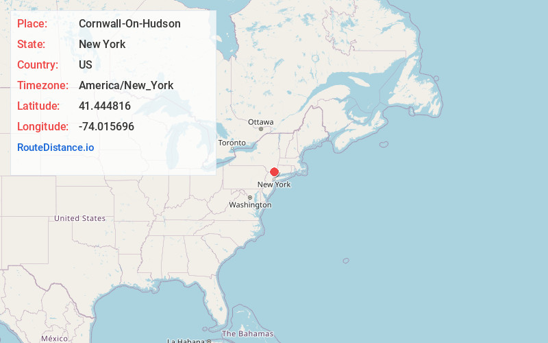 Map of Cornwall-On-Hudson