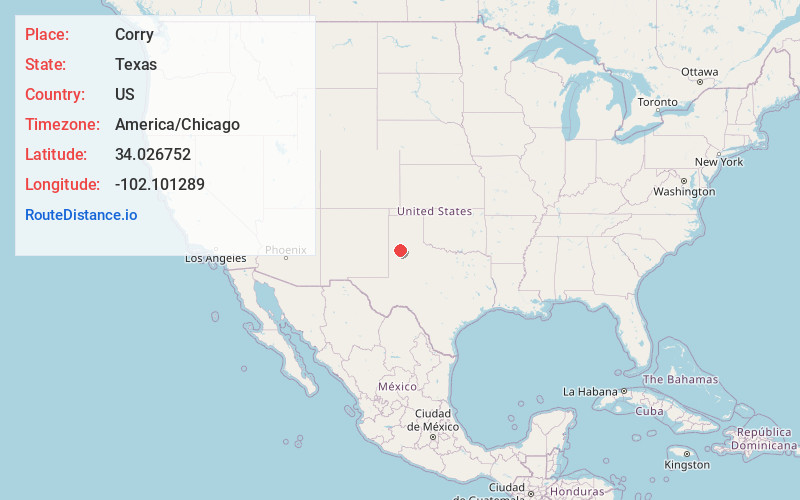 Map of Corry
