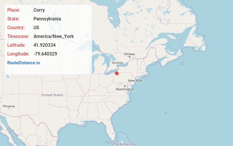 Map of Corry