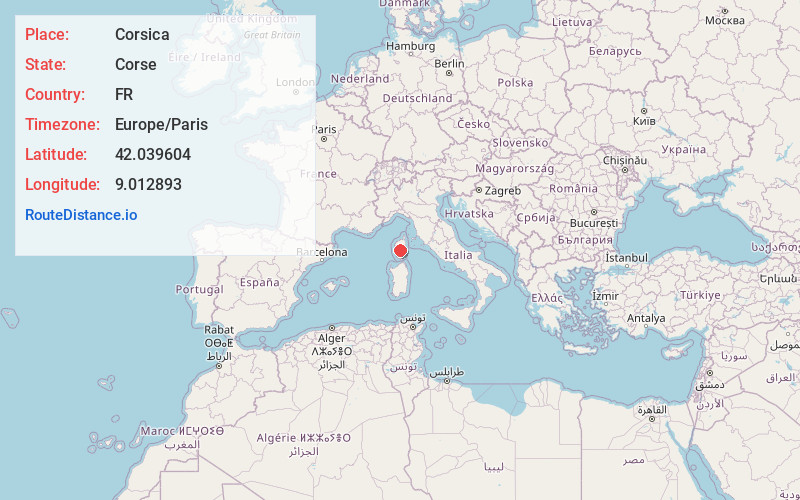 Map of Corsica