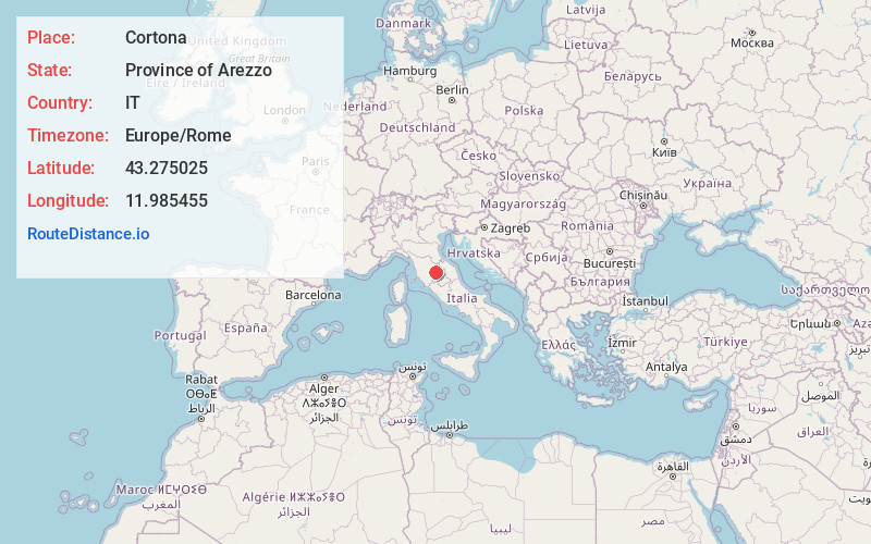Map of Cortona