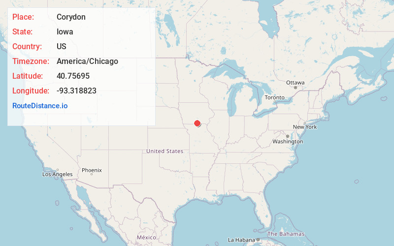 Map of Corydon